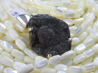 Chalcedony Conchive Sterling Silver Pendant CLOSEOUT