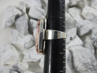 Rhodocrosite Sterling Silver Ring (Size 8)