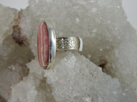 Rhodocrosite Sterling Silver Ring (Size 7.5)