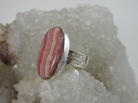 Rhodocrosite Sterling Silver Ring (Size 7.5)