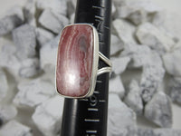 Rhodocrosite Sterling Silver Ring (Size 8.5)