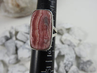 Rhodocrosite Sterling Silver Ring (Size 8.5)