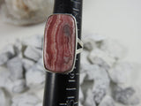 Rhodocrosite Sterling Silver Ring (Size 8.5)
