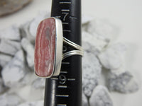 Rhodocrosite Sterling Silver Ring (Size 8.5)