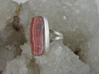Rhodocrosite Sterling Silver Ring (Size 8.5)