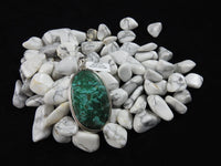 Chrysocolla pendant set in Sterling Silver
