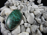 Chrysocolla pendant set in Sterling Silver