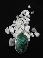 Chrysocolla pendant set in Sterling Silver