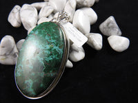 Chrysocolla pendant set in Sterling Silver