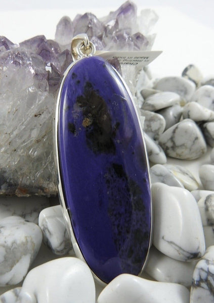 Charoite purple pendant in Howlite