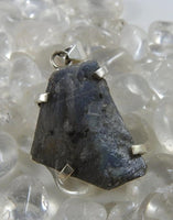 CLOSEOUT Raw Labradorite in Sterling Silver Pendant