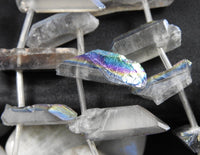 Titanium Aura Quartz Natural Drilled Strand