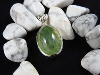 Prehnite in Sterling Silver Pendant CLOSEOUT