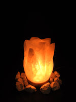 Pink Himalayan Salt Lamp (Lotus-Shaped)