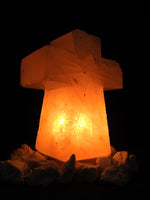 Pink Himalayan Salt Lamp (Cross-Shaped)