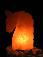 Pink Himalayan Salt Lamp (Horse-Shaped)