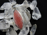 Rhodocrosite in Sterling Silver Pendant
