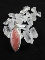 Rhodocrosite in Sterling Silver Pendant
