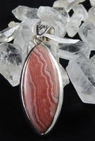 Rhodocrosite in Sterling Silver Pendant