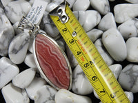 Rhodocrosite in Sterling Silver Pendant