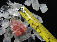 Rhodocrosite pendant sterling silver measured