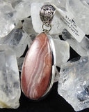 Rhodocrosite in Sterling Silver Pendant