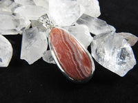 Rhodocrosite in Sterling Silver Pendant