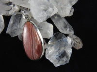 Rhodocrosite in Sterling Silver Pendant