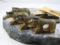 Wooden Carved Zebra Napkin Holders CLOSEOUT