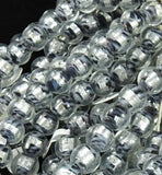 Clear and Silver Glass beads