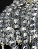 Clear and Silver Glass beads