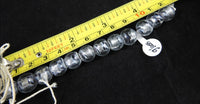 Clear and Silver Glass beads measured
