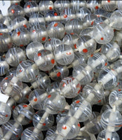 Clear and Silver Glass beads