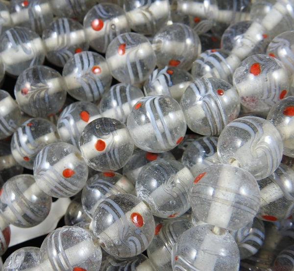 Clear and Silver Glass beads