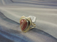 Rhodocrosite Sterling Silver Ring (Size 7)