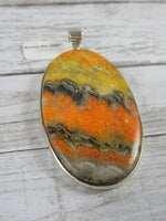 Bumblebee Jasper Sterling Silver Pendant