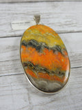 Bumblebee Jasper Sterling Silver Pendant