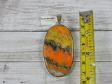 Bumblebee Jasper Sterling Silver Pendant