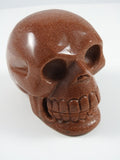 Goldstone Crystal Skull with white backdrop