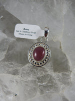 Ruby Pendant in Sterling Silver