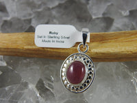 Ruby Pendant in Sterling Silver