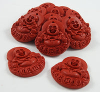 Imitation Cinnabar focal bead laughing buddha