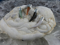 Fancy Jasper Tooth Pendants