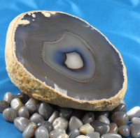 Natural Blue Agate Specimen