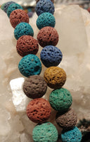 Lava (Multicolored) Round Bead Strand