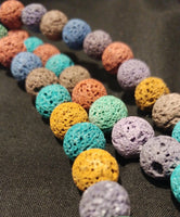 Lava (Multicolored) Round Bead Strand