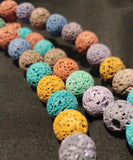 Lava (Multicolored) Round Bead Strand