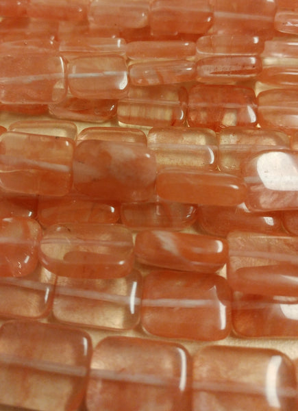 Cherry Quartz Rectangular Bead Strand