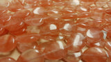 Cherry Quartz Flat Teardrop Bead Strand