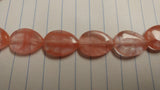 Cherry Quartz Flat Teardrop Bead Strand